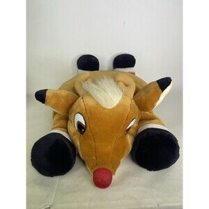 VTG Rudolph the Red Nosed Reindeer Plush Pillow Pal 1999 Prestige Toy Corp